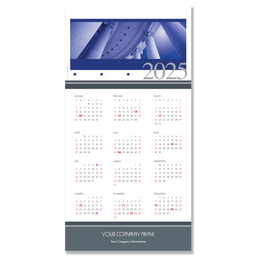 This Elegant Corporate Calendar Card Features A Stunning Image Of The Lincoln Memorial In Washington DC And Features Your Company Name And Contact Info.